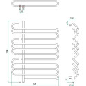 Полотенцесушитель водяной Grota Stelle 50x90 L