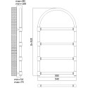 Полотенцесушитель водяной Terminus Версаль П4 500x930 хром