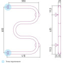 Полотенцесушитель водяной Сунержа М-образный 60x40
