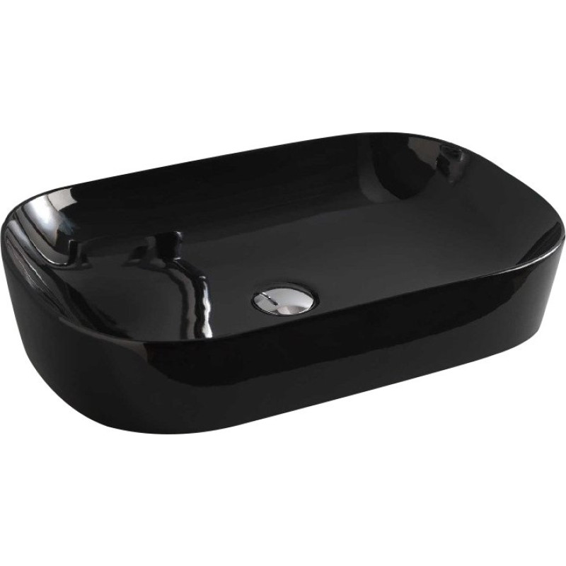Раковина ArtCeram Ghost GHL002 черная, 65 см