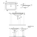 Раковина Kerasan Waldorf 4141 с 3 отверстиями