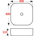 Раковина Mira MR-4040MB черная матовая