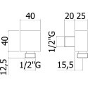 Шланговое подключение Paffoni Level ZACC238NO 1/2" черное