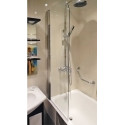 Шторка на ванну GuteWetter Lux Pearl GV-601 левая 90 см стекло бесцветное, профиль хром