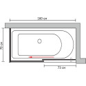 Шторка на ванну GuteWetter Slide Part GV-863B левая 160x70 см стекло бесцветное, профиль хром