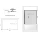 Шторка на ванну Kubele DE019P3U-CLN-CH 170х80 см, профиль хром