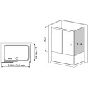 Шторка на ванну RGW Screens SC-82 (1460-1510)х750х1500 профиль хром, стекло шиншилла
