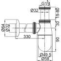 Сифон для раковины Veragio Sbortis VR.SBR-8111.CR