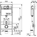 Система инсталляции для унитазов TECE Base 9400013 4 в 1 с кнопкой смыва