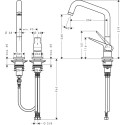 Смеситель Axor Citterio M 34820000 для кухонной мойки, хром
