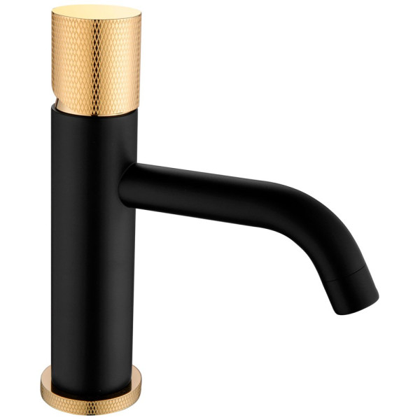 Смеситель Boheme Stick 121-BG.2 для раковины, black touch gold
