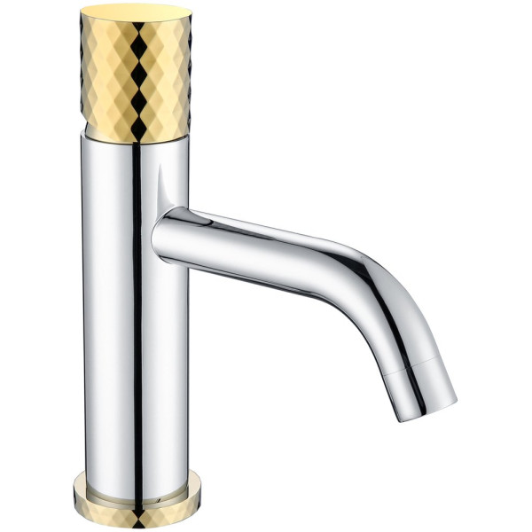 Смеситель Boheme Stick 121-CRG для раковины, chrome diamond gold