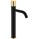 Смеситель Boheme Stick 122-BG для раковины, black diamond gold