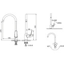 Смеситель Bravat Eler F7191238BM-RUS для кухонной мойки