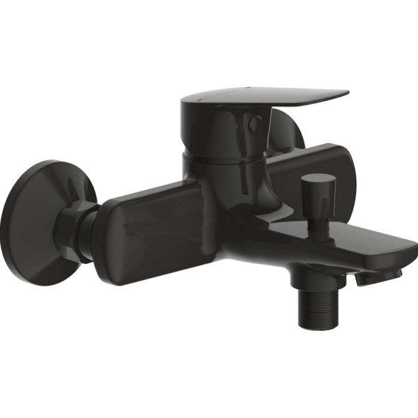 Смеситель Bravat Rhein F6429564BW-01-ENG для ванны с душем, матовый черный