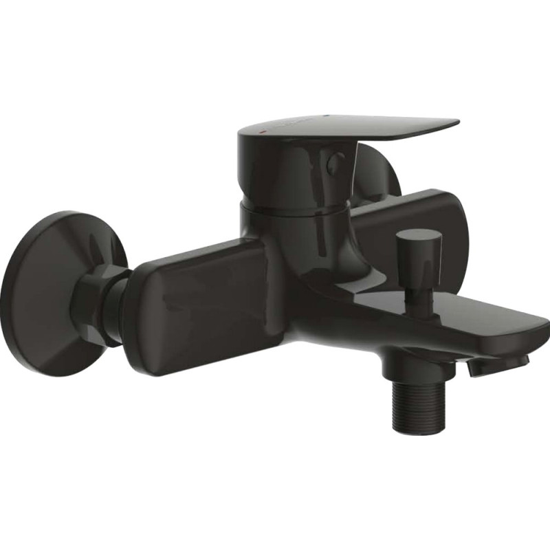 Смеситель Bravat Rhein F6429564BW-01-ENG для ванны с душем, матовый черный