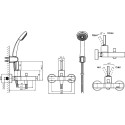 Смеситель Bravat Spring 7F679113C-B для ванны с душем