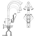 Смеситель D&K Berlin Humboldt DA1432912 для кухонной мойки