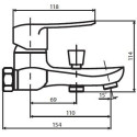 Смеситель Dorff Ultra D5010000 для ванны с душем