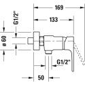 Смеситель Duravit B.1 B14230000010 для душа, хром
