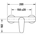 Смеситель Duravit B.1 B14230000010 для душа, хром