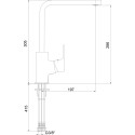Смеситель E.C.A. Tiera 104818123EX для кухонной мойки