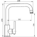 Смеситель Elghansa Cliq 56A1024-2 с двухрежимным аэратором, для кухонной мойки