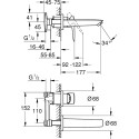 Смеситель Grohe BauEdge 20474001 С ВНУТРЕННЕЙ ЧАСТЬЮ для раковины, хром