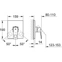 Смеситель Grohe Eurocube 19898000 для душа