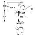 Смеситель Grohe Eurosmart 2339510E для раковины