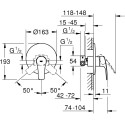 Смеситель Grohe Eurosmart 33556003 С ВНУТРЕННЕЙ ЧАСТЬЮ, для душа