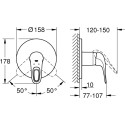Смеситель Grohe Eurostyle New 24048003 для душа