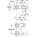 Смеситель Grohe Sail Cube 23438000 для ванны с душем