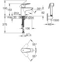 Смеситель Grohe Start Edge 23773001 для раковины, с гигиеническим душем