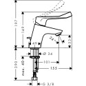 Смеситель Hansgrohe Focus 31910000 для раковины, с донным клапаном