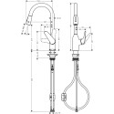 Смеситель Hansgrohe Focus M42 71800000 для кухонной мойки, хром
