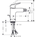 Смеситель Hansgrohe Logis 71200000 для биде