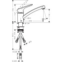 Смеситель Hansgrohe Logis M31 71831000 для кухонной мойки, хром