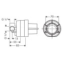 Смеситель Hansgrohe Metris 31686000 С ВНУТРЕННЕЙ ЧАСТЬЮ, для душа