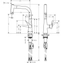 Смеситель Hansgrohe Metris M71 14834000 для кухонной мойки, хром