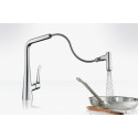 Смеситель Hansgrohe Metris M71 14834000 для кухонной мойки, хром
