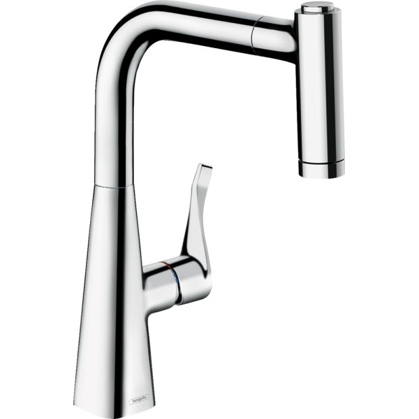 Смеситель Hansgrohe Metris M71 73800000 для кухонной мойки, хром