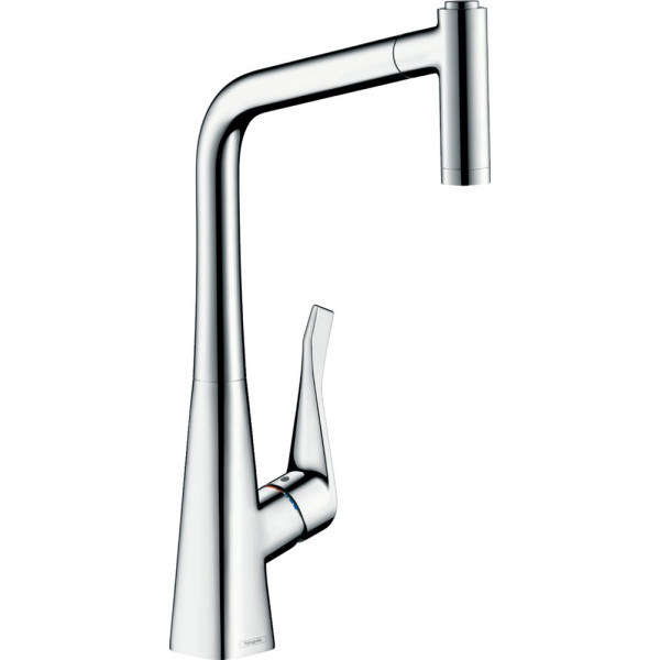 Смеситель Hansgrohe Metris M71 73801000 для кухонной мойки, хром