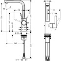 Смеситель Hansgrohe Metris S 31159000 для раковины