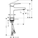 Смеситель Hansgrohe Metropol 32500140 для раковины, с донным клапаном Push-Open