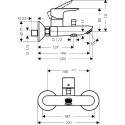 Смеситель Hansgrohe Talis E 71740340 для ванны с душем