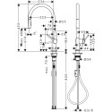 Смеситель Hansgrohe Talis M54 72842000 для кухонной мойки, хром