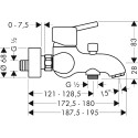 Смеситель Hansgrohe Talis S 32420000 для ванны с душем