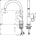Смеситель Hansgrohe Vernis Blend M35 71870000 для кухонной мойки, хром