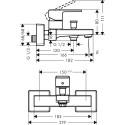 Смеситель Hansgrohe Vernis Shape 71453000 для ванны с душем, хром
